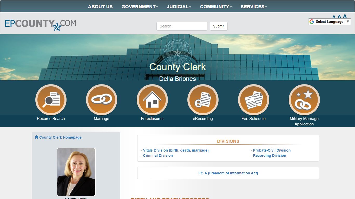 County of El Paso Texas - County Clerk - El Paso County, Texas